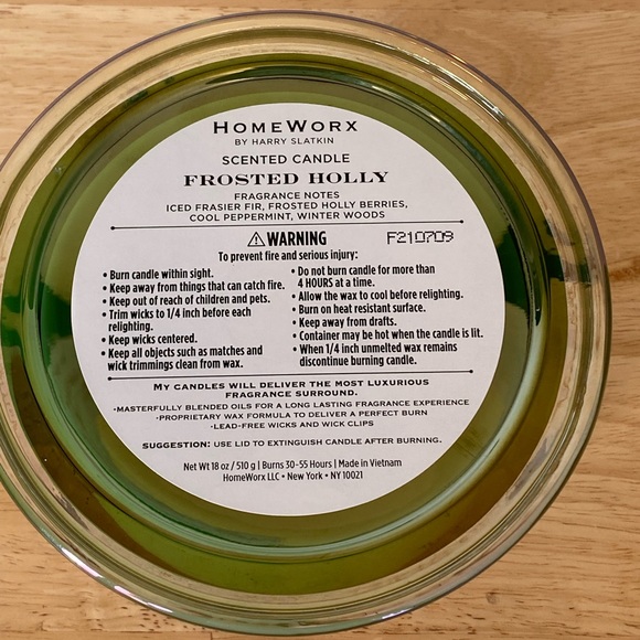 Homeworx Accents Homeworx Slatkin Co Frosted Holly Peppermint